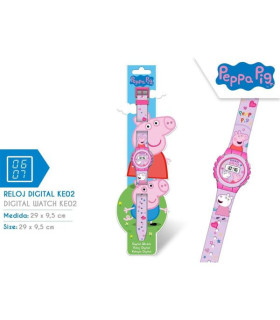 RELOJ DIGITAL KE02 PEPPA PIG (6x4)PP09046