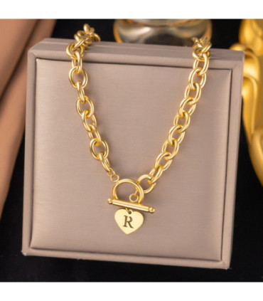 Collares acero Letra I