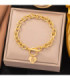 Pulseras brazaletes acero Letra P