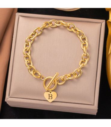 Pulseras brazaletes acero Letra X