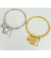 Pulseras brazaletes acero Dorado 9944010004089