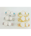 Pulseras brazaletes acero dorado y rosa 9944010004386