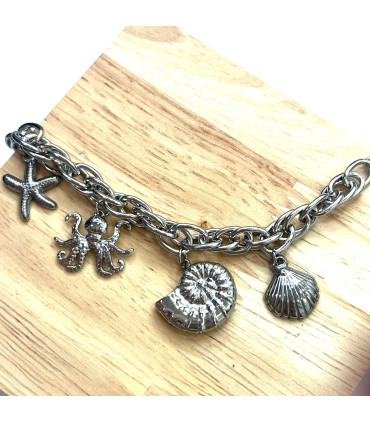 Pulseras brazaletes acero Plateado 9954010004118