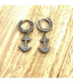 Pendientes acero Plateado