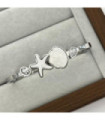 Pulseras brazaletes acero plateado 2410100007034