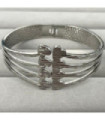 Pulseras brazaletes acero plateado 2410100004187