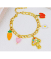 Pulseras brazaletes acero Dorado 2560100003946