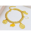Pulseras brazaletes acero Dorado 2560100003984