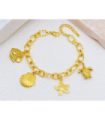 Pulseras brazaletes acero Dorado 2560100003991