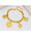 Pulseras brazaletes acero Dorado 2560100004004