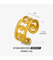 Anillos Sortijas acero Dorado 2820100003880
