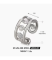 Anillos Sortijas acero Plateado 2820100003897