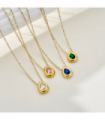 Collares acero Dorado y blanco 2610100009957