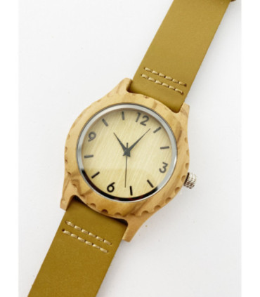 Madera piel unisex con caja de lino MP1