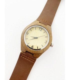 Madera piel unisex con caja de lino MP2