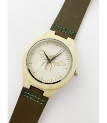 Madera piel unisex con caja de lino MP6