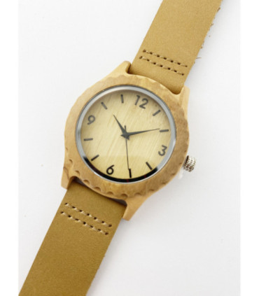 Madera piel unisex con caja de lino MP7