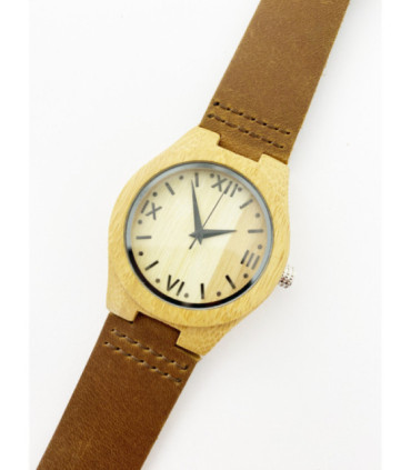 Madera piel unisex con caja de lino MP8