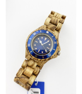 Madera piel unisex con caja de lino MM1