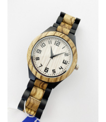 Madera piel unisex con caja de lino MM5