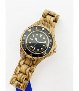 Madera piel unisex con caja de lino MM6