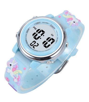 Reloj digital Unicornio azul