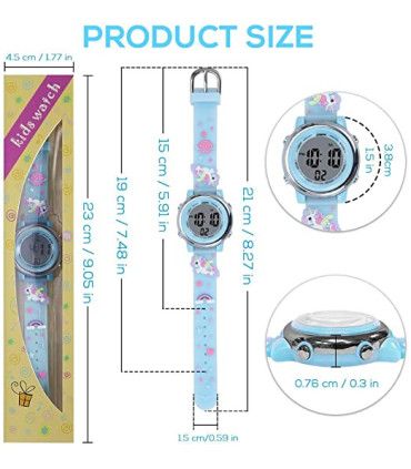 Reloj digital Unicornio azul