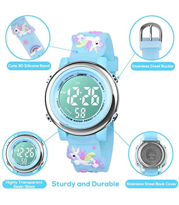 Reloj digital Unicornio azul