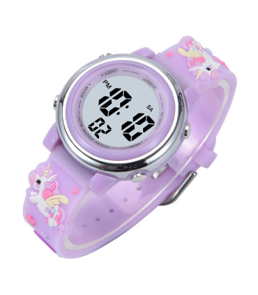 Reloj digital Unicornio lila