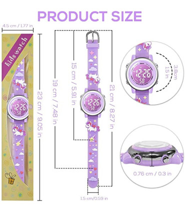 Reloj digital Unicornio lila