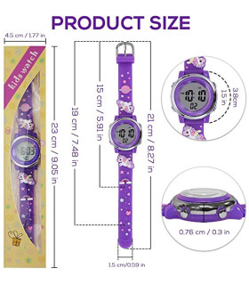 Reloj digital Unicornio morado