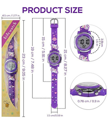 Reloj digital Unicornio morado