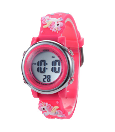 Reloj digital Unicornio rojo