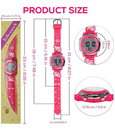 Reloj digital Unicornio rojo