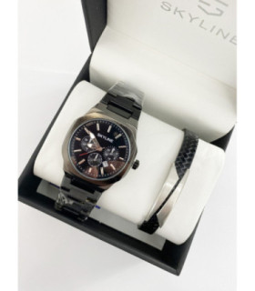 Set de regalo conjuntos hombre acero Con pulsera C-H-A17