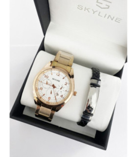 Set de regalo conjuntos hombre acero Con pulsera C-H-A21