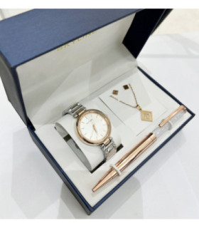 Set de regalo conjuntos mujer con boligrafo collar y pendientes C-B2