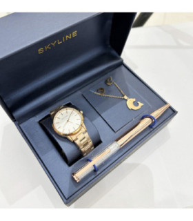 Set de regalo conjuntos mujer con boligrafo collar y pendientes C-B3