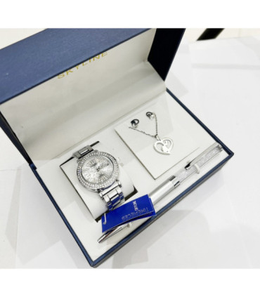 Set de regalo conjuntos mujer con boligrafo collar y pendientes C-B5