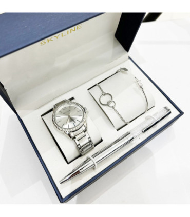 Set de regalo conjuntos mujer con boligrafo collar y pendientes C-B6