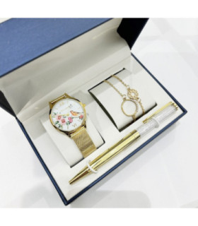 Set de regalo conjuntos mujer con boligrafo collar y pendientes C-B10