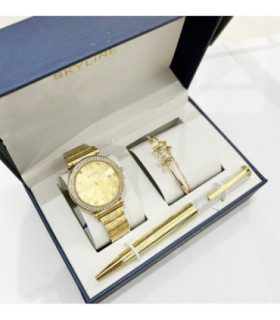 Set de regalo conjuntos mujer con boligrafo collar y pendientes C-B14