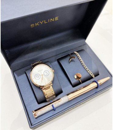 Set de regalo conjuntos mujer con boligrafo collar y pendientes C-B17