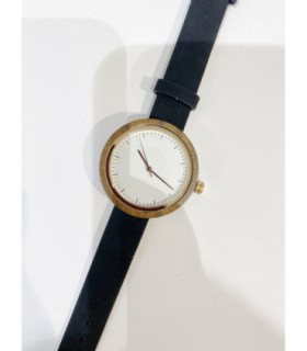 Madera piel unisex con caja de lino MPA1