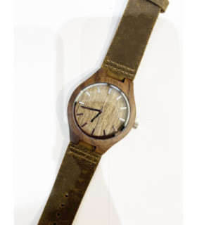 Madera piel unisex con caja de lino MPA7