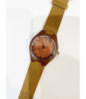 Madera piel unisex con caja de lino MPA16